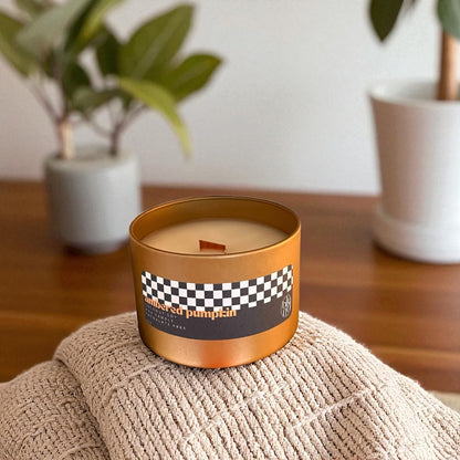 Ambered Pumpkin Candle Tin 5oz